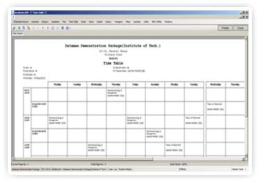 Time Table Management software